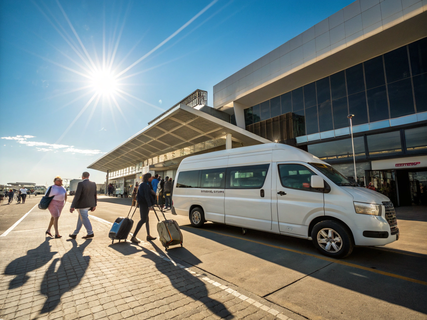 C More Shuttles & Tours modern passenger shuttle van ready for airport transfer in Cape Town